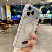 Crystal Clear Magnetic Phone Case – Shockproof Transparent Cover for iPhone 15/16/17 Series