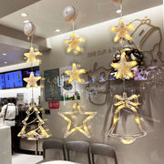 LED Christmas Window Star Lights – Suction Cup Hanging Decorations