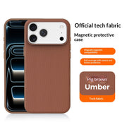 Slim Magnetic Fabric Phone Case – Shockproof Minimalist Cover for iPhone
