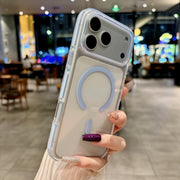 Crystal Clear Magnetic Phone Case – Shockproof Transparent Cover for iPhone 15/16/17 Series