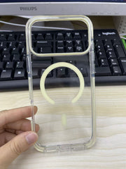 Crystal Clear Magnetic Phone Case – Shockproof Transparent Cover for iPhone 15/16/17 Series